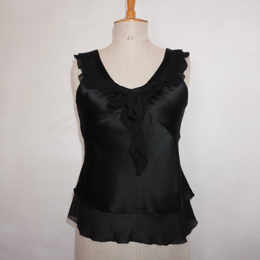 Silk Ruffle Top (M)