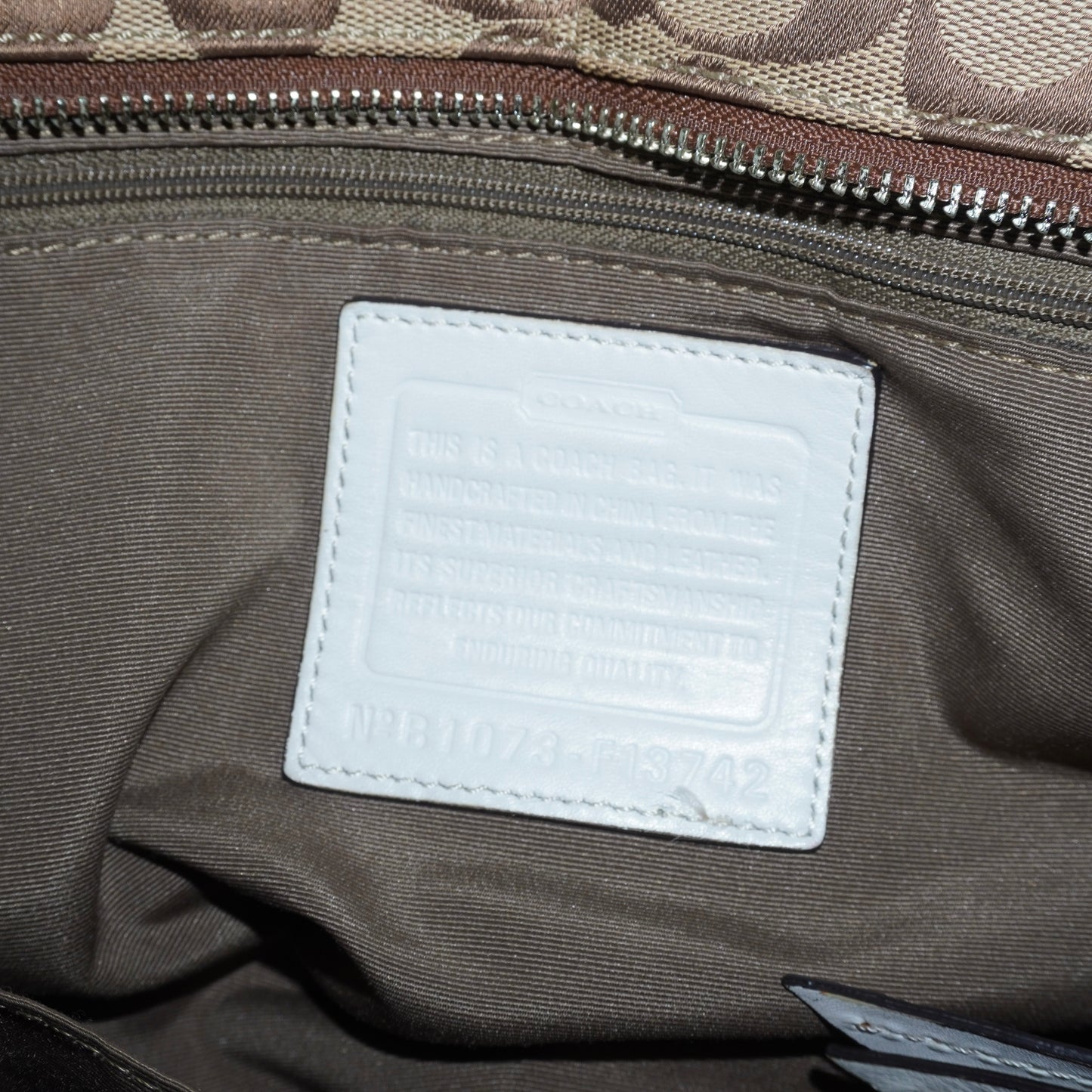 Coach Monogram Tote Purse