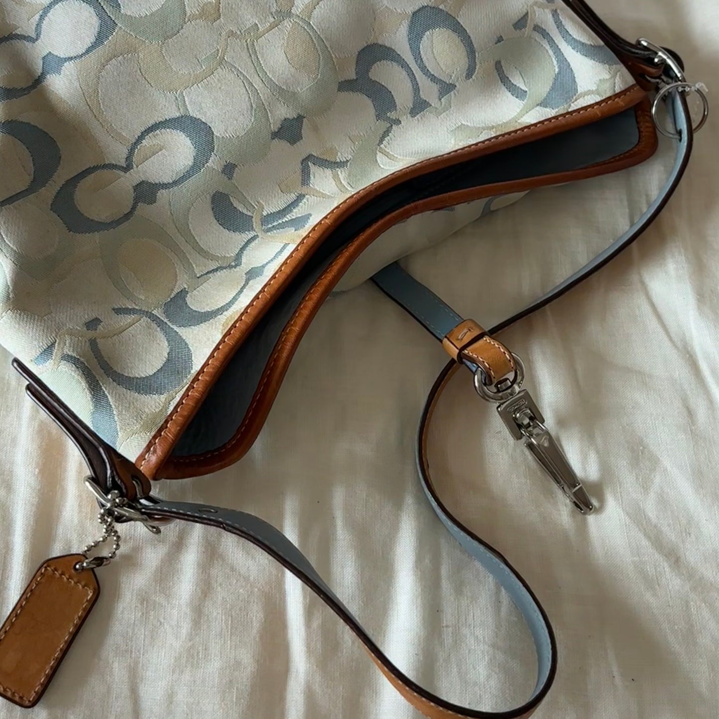 Coach Blue Monogram Purse