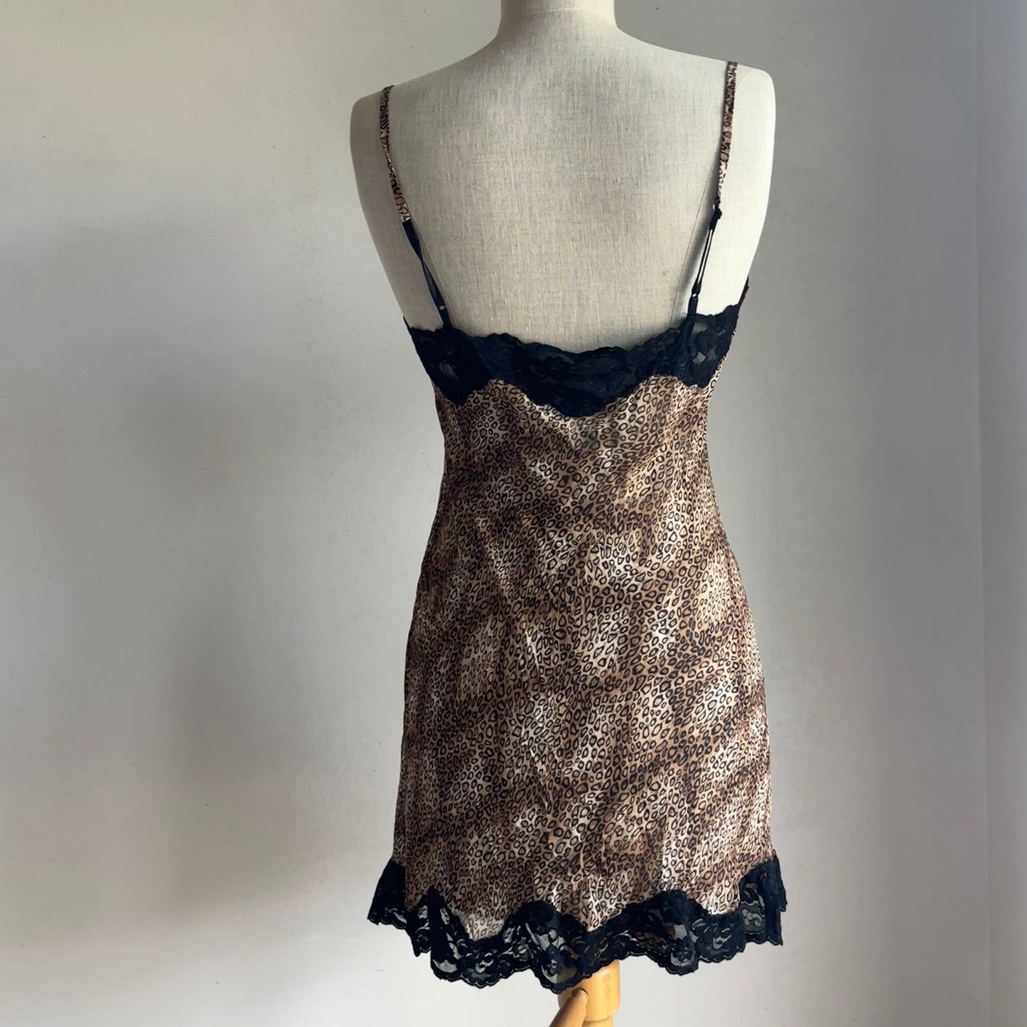 Leopard Silk Slip Dress (M)