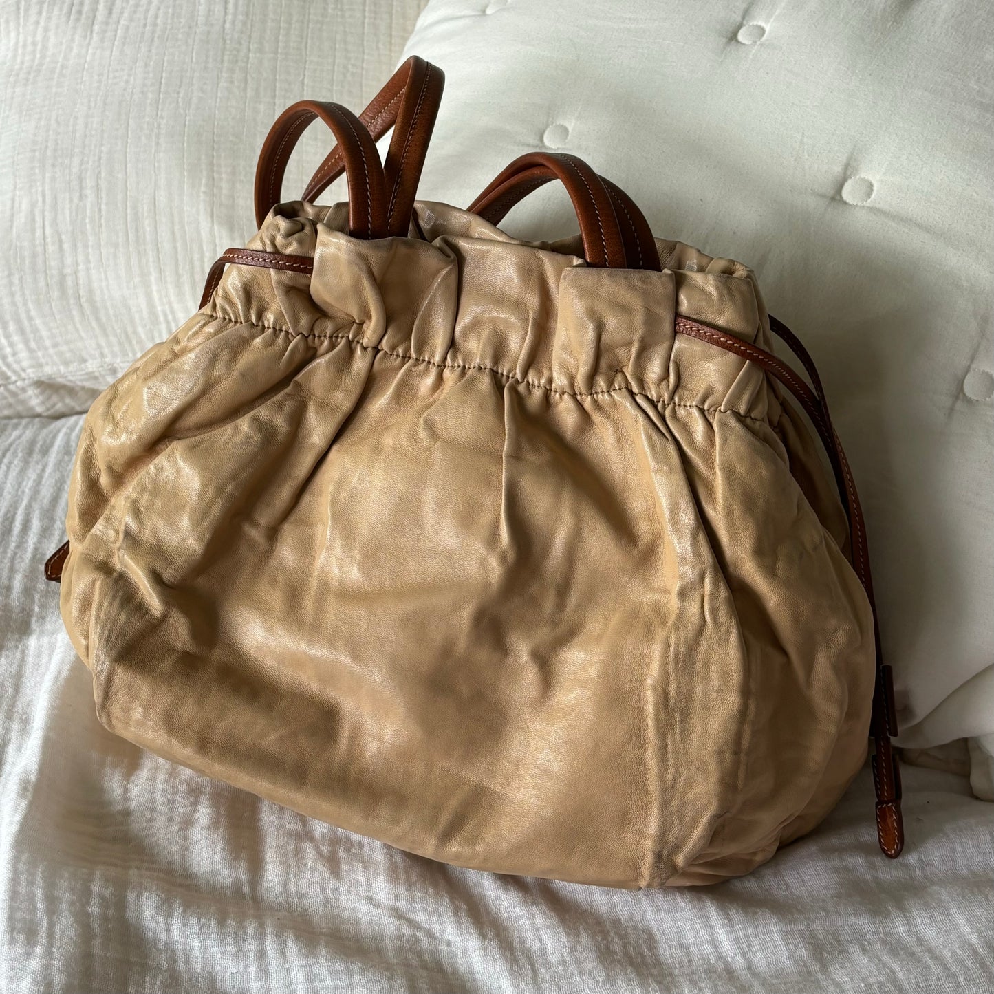 Prada Tan Nappa Purse