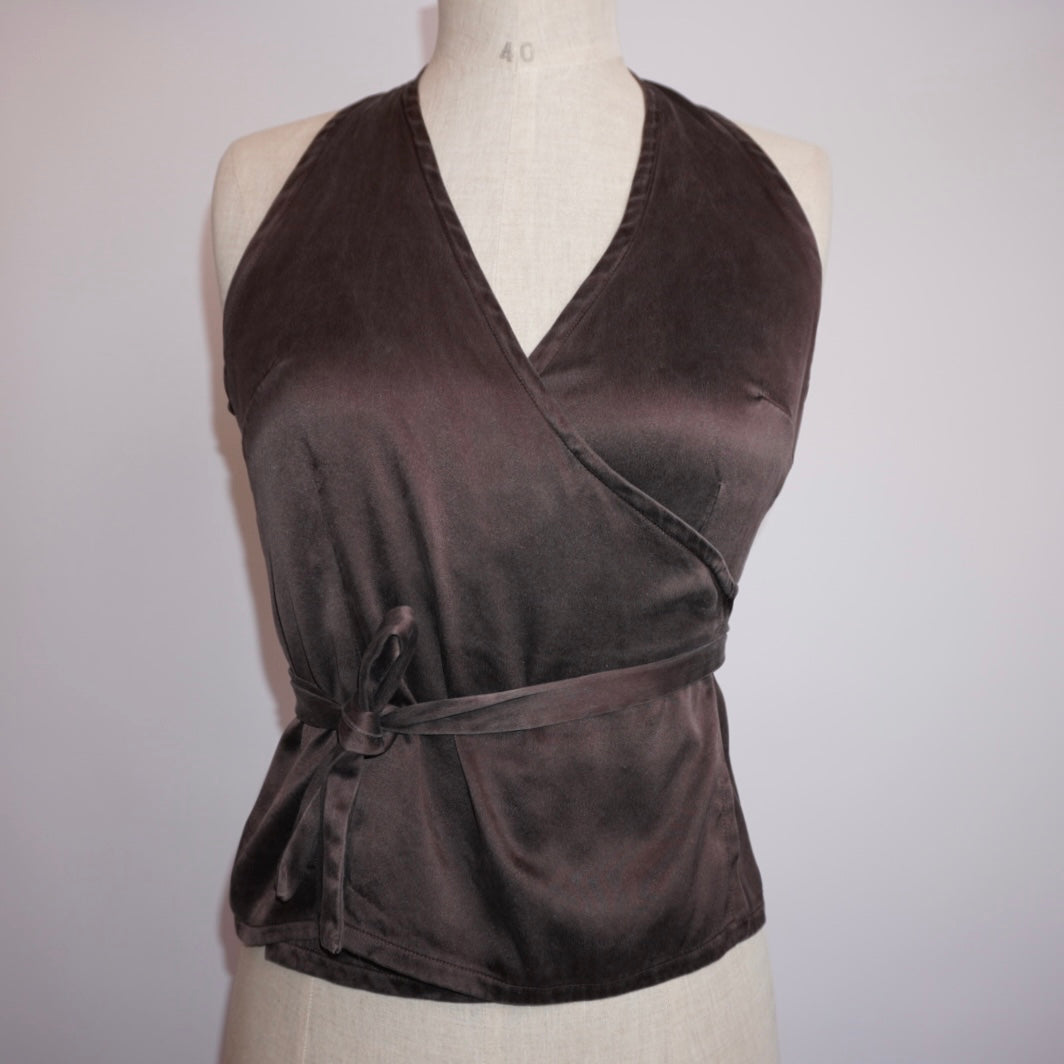 Silk Wrap Top (M)