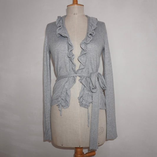 Ruffle Tie Cardigan (S)