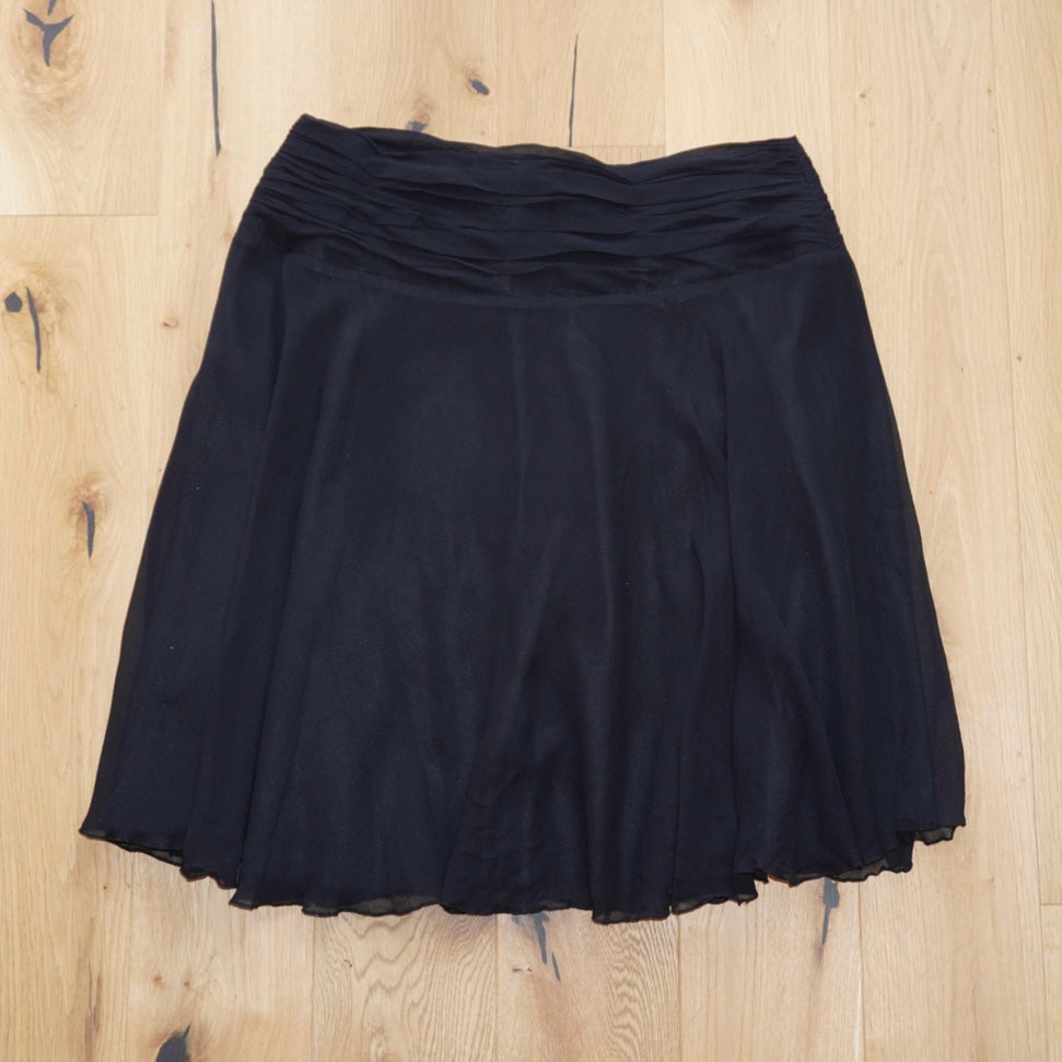 Silk Ruched Skirt (XL)
