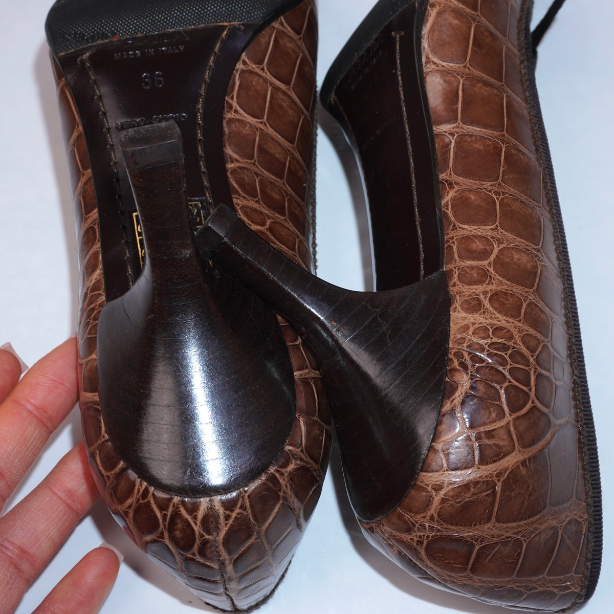 Escarpins Prada Croc (36)