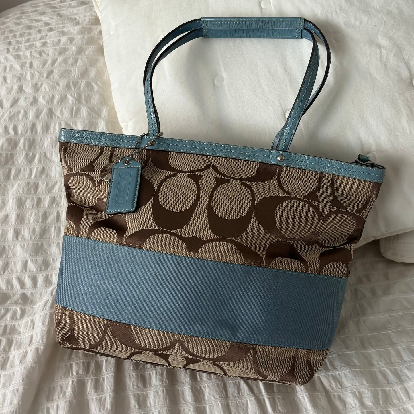 Coach Monogram Purse Blue