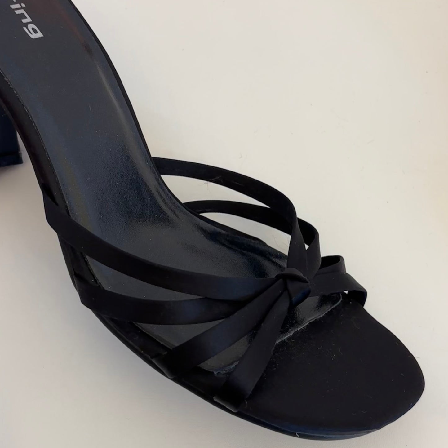 Black Satin Mules (37)