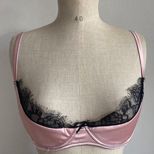 Pink Satin Bra (80B)