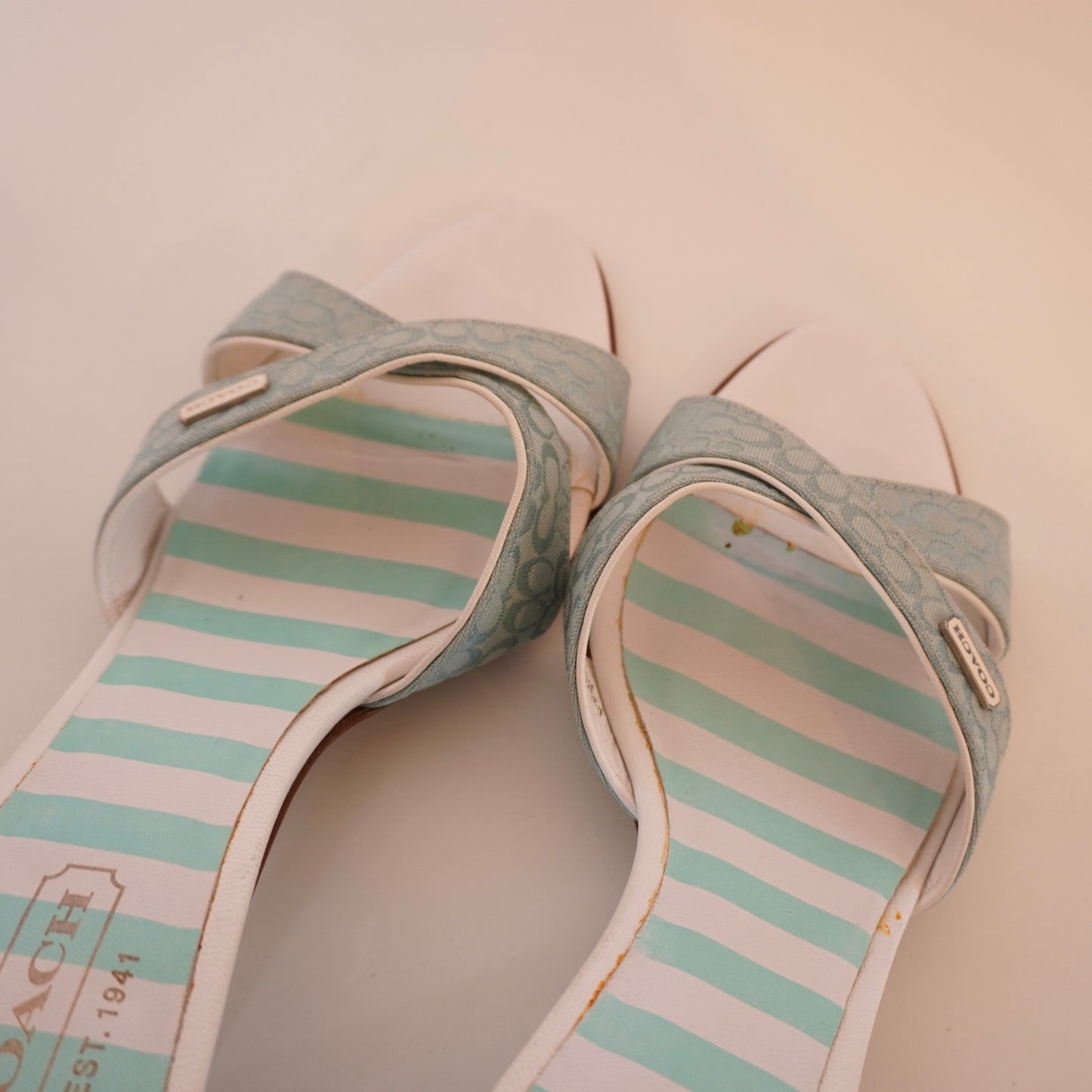 Coach Monogram Mules (38.5)