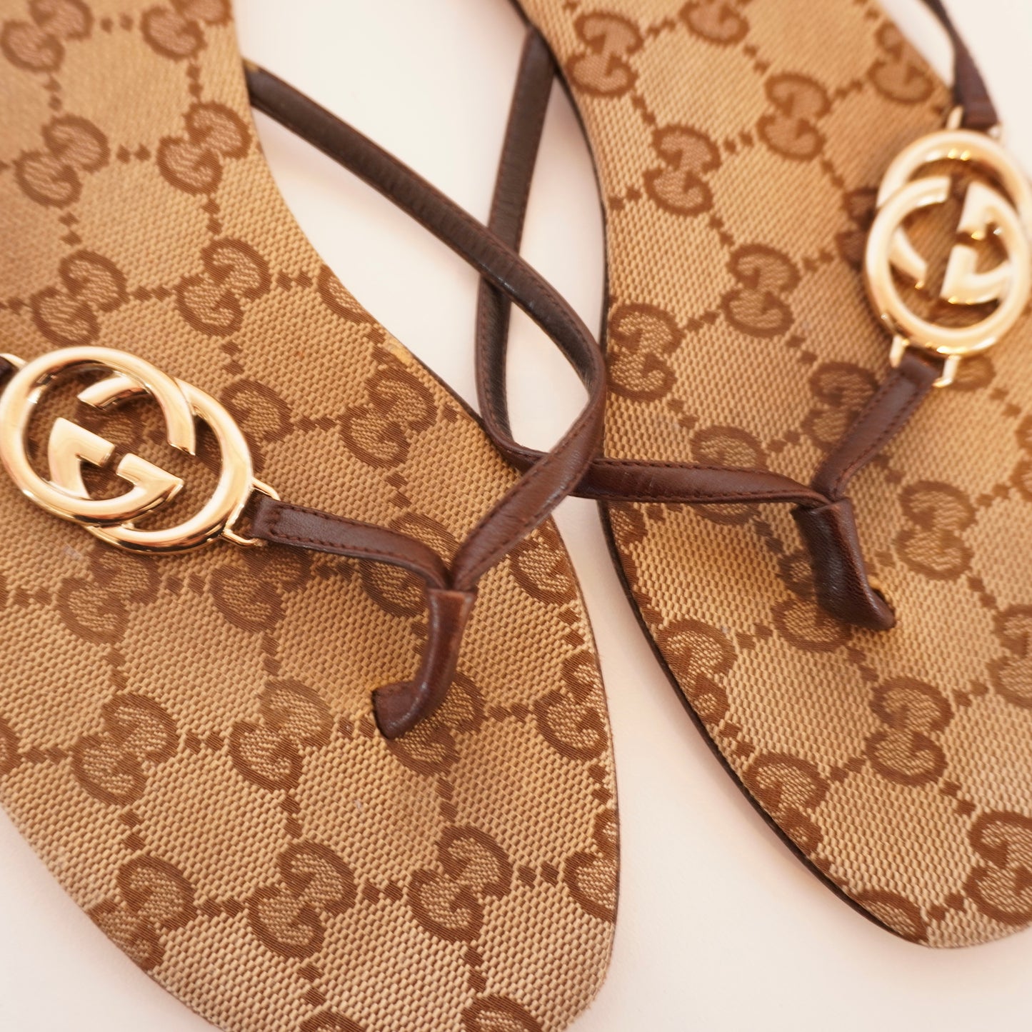 Gucci Monogram Flipflops (37)