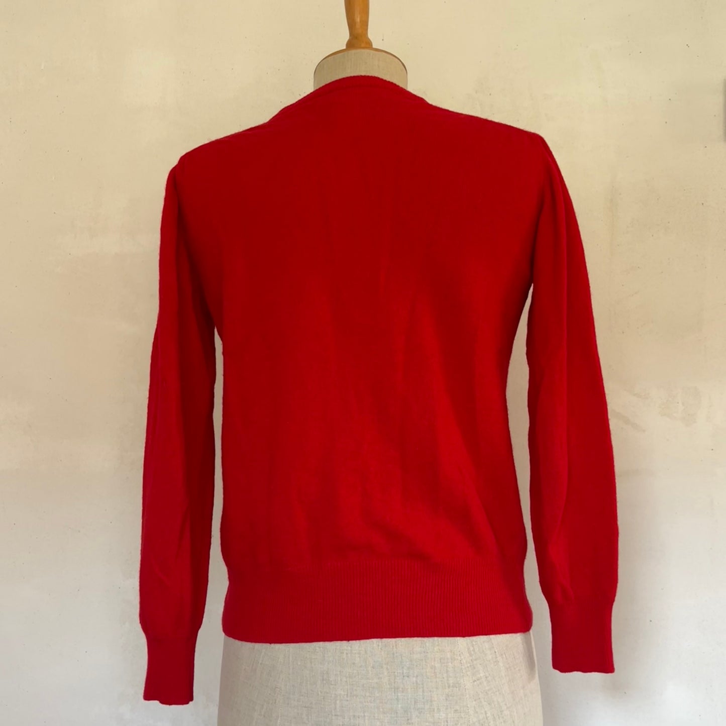 Red Wool Cardigan (S)