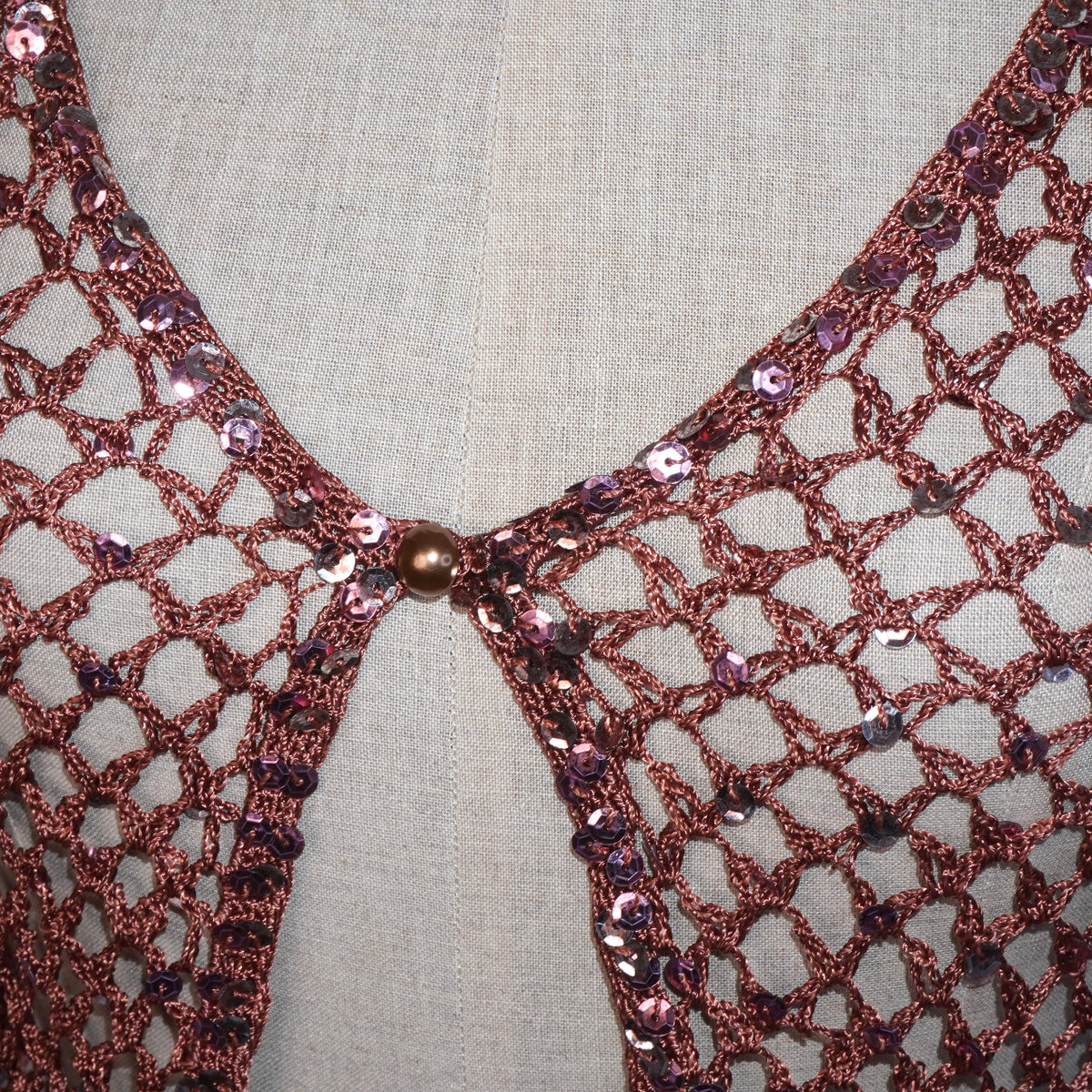 5 Sequin Crochet Cardigan (M)