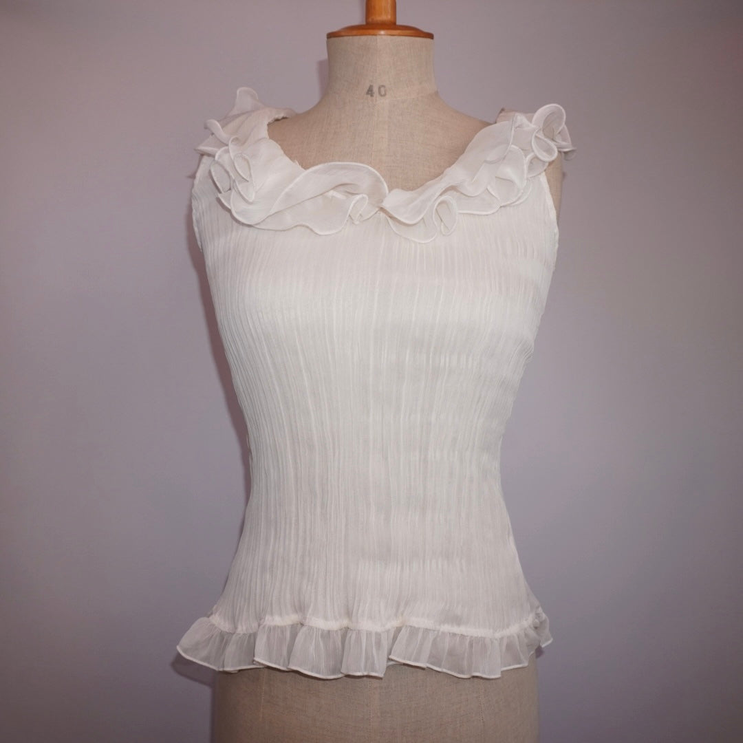 Pleated Ruffle Top (S)