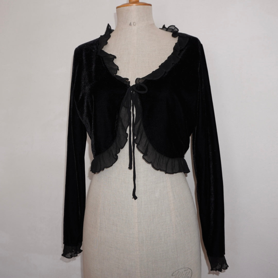 Velour Ruffle Top (M)