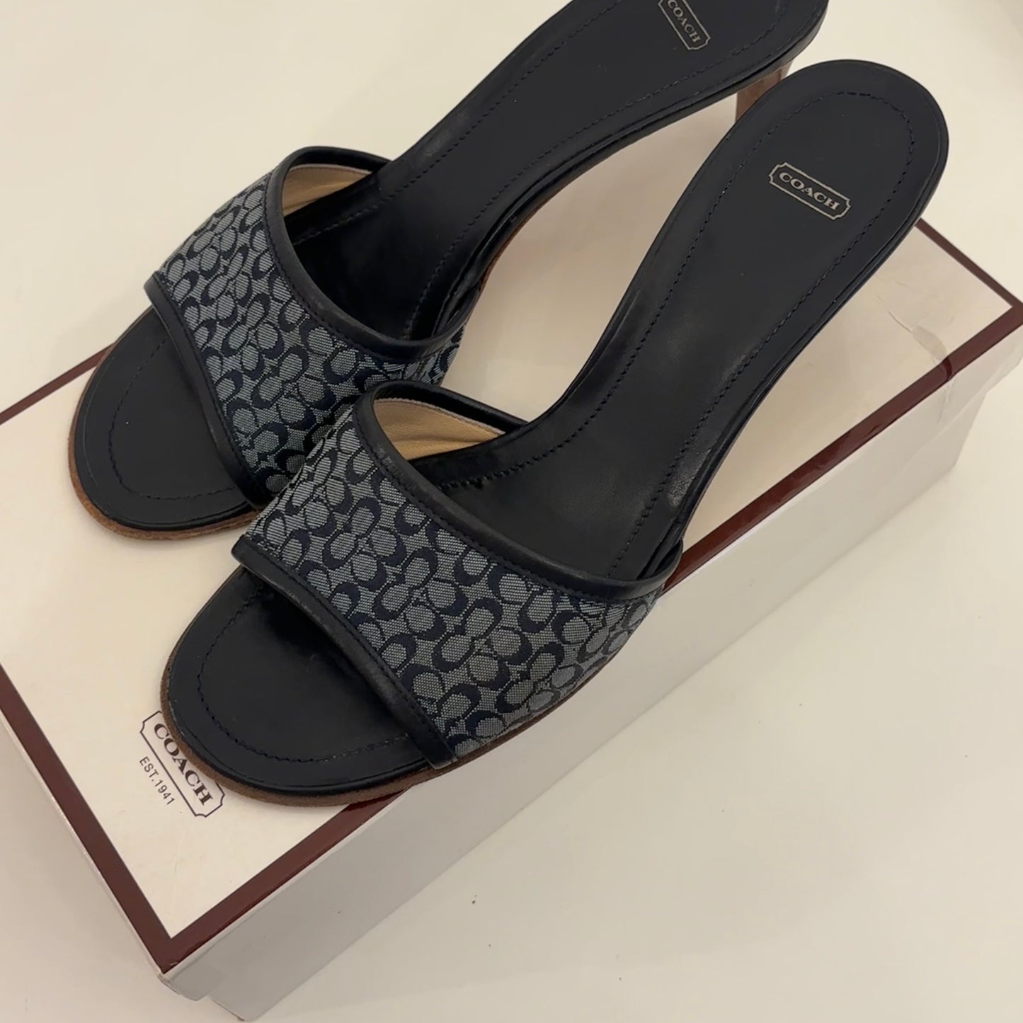 Coach Monogram Mules (38.5)