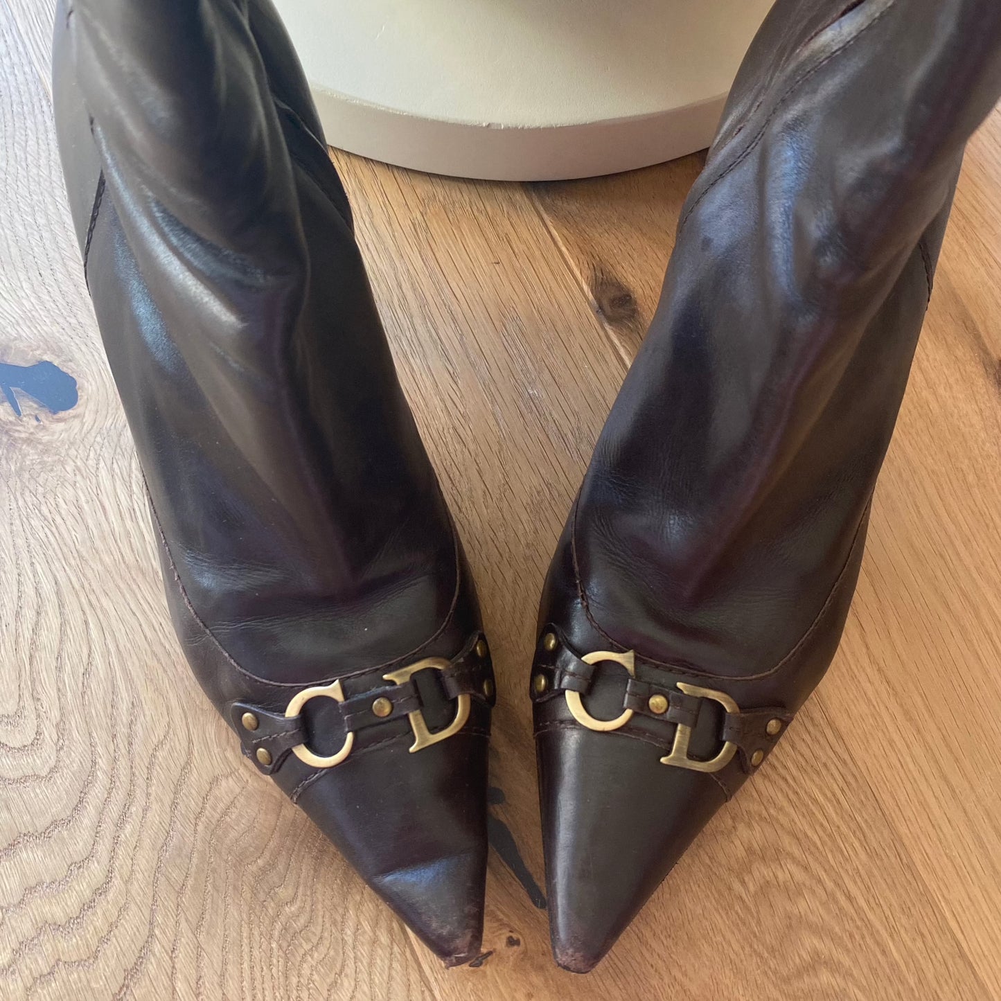 Christian Dior Brown Leather Boots (36.5)