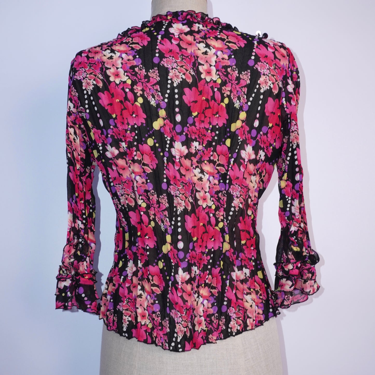Beaded Ruffle Blouse (S)