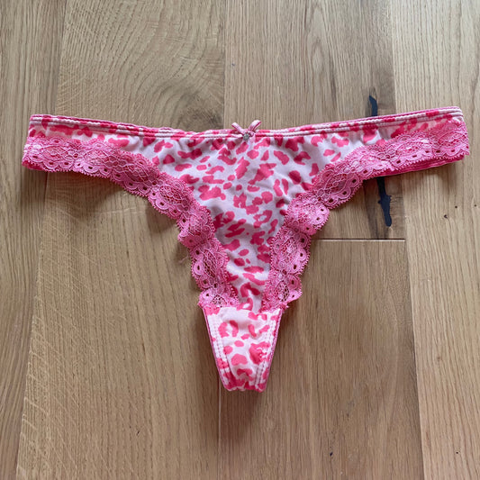 Pink Lace Leopard Underwear (S)