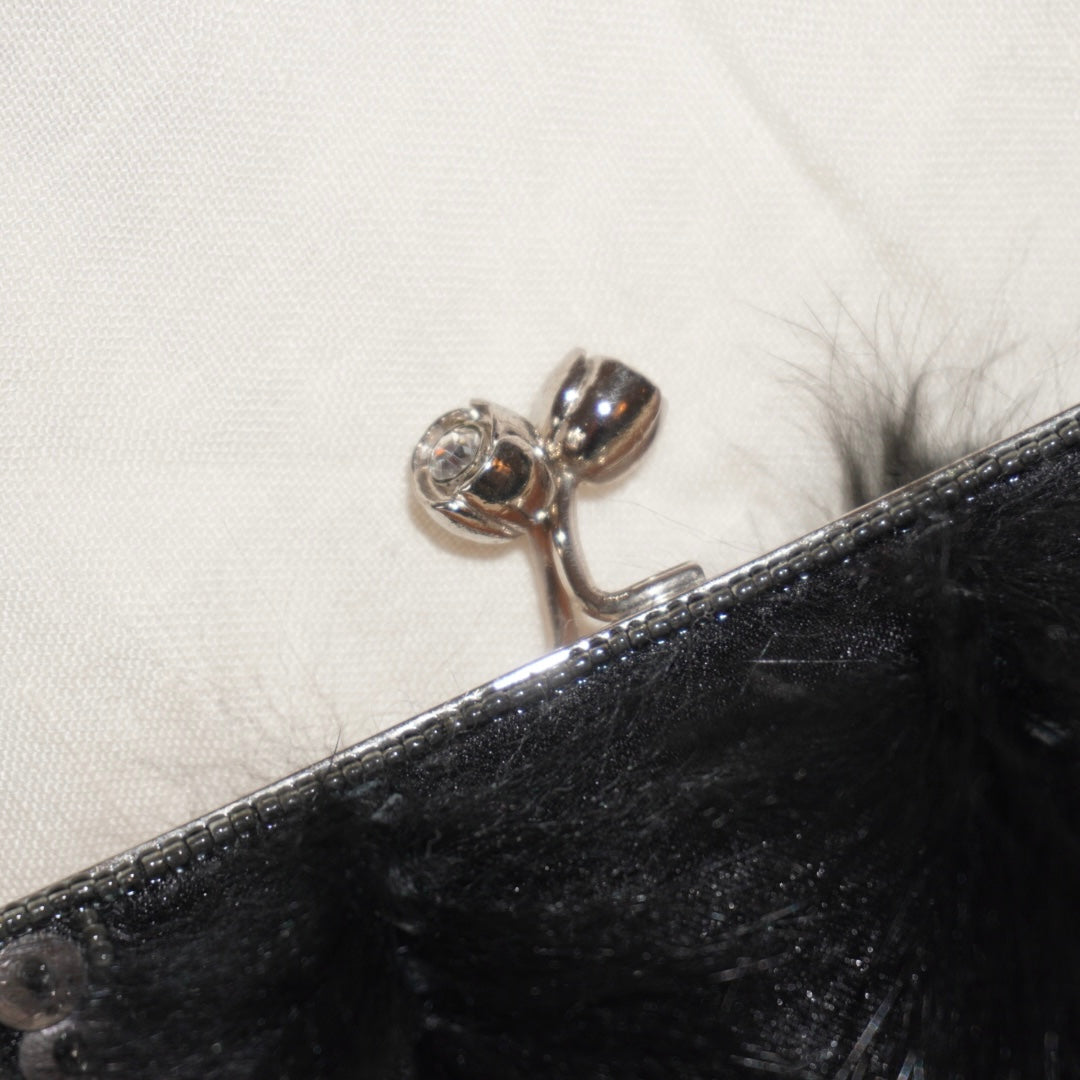 Fur Sequin Purse