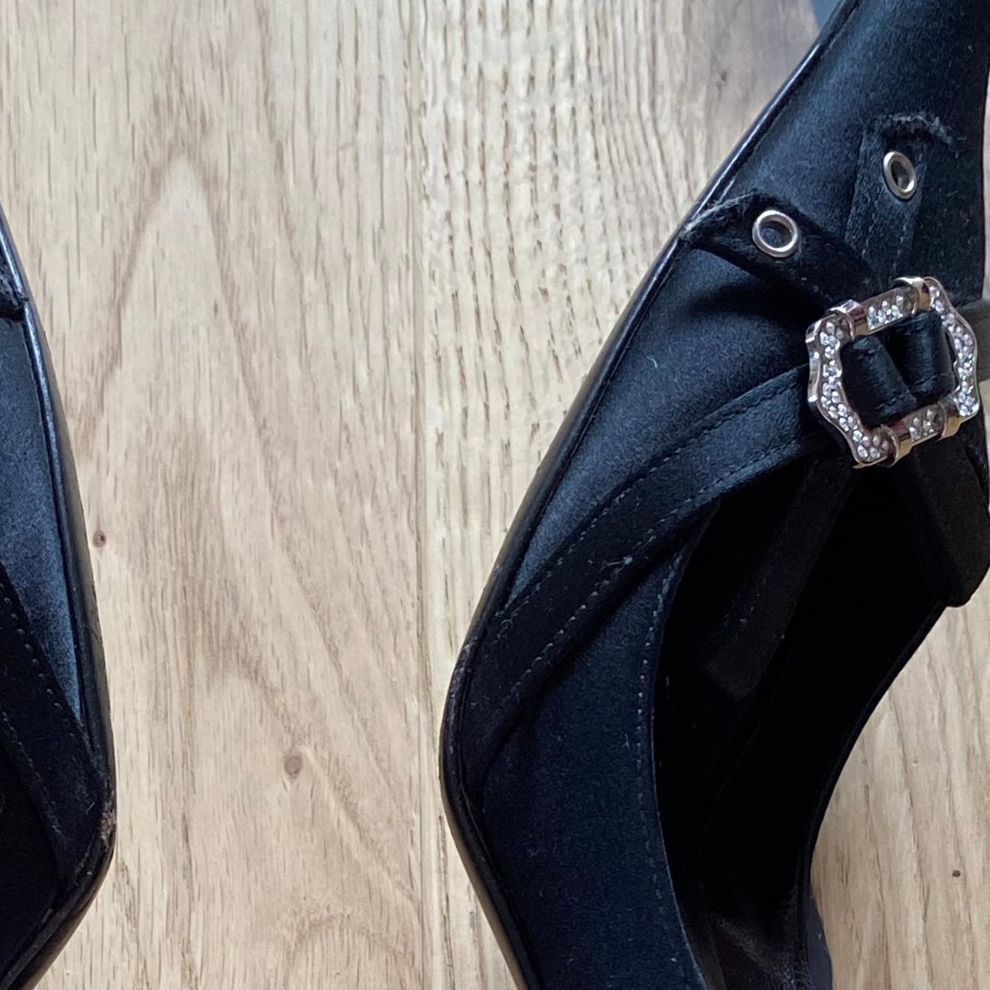 Dior Black Satin Heels (38.5)