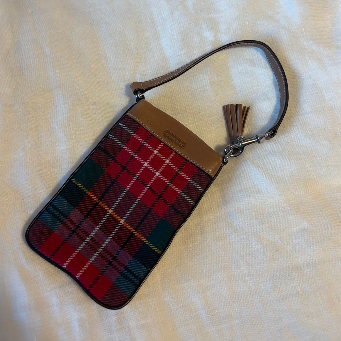 Coach Plaid Pouch