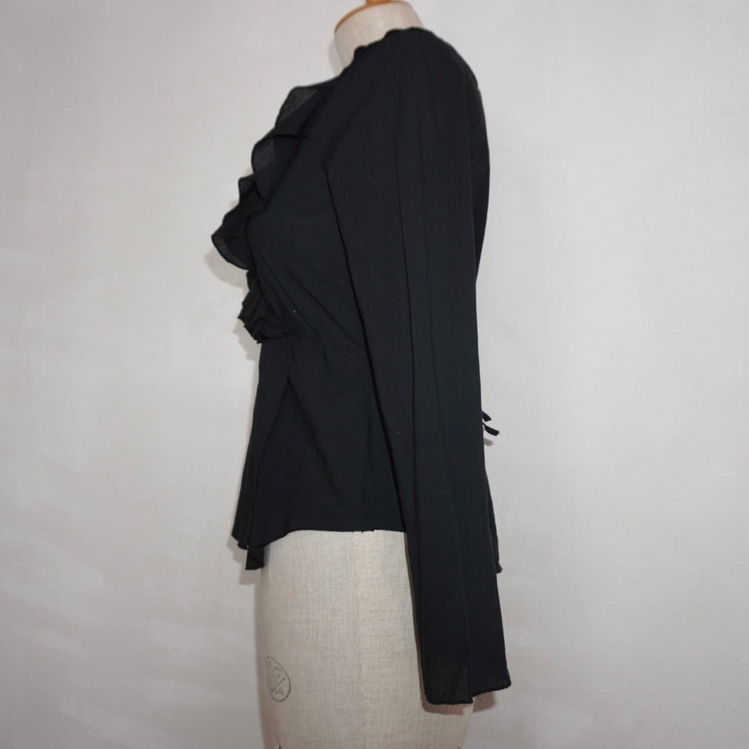 Ruffle Wrap Blouse (XS)