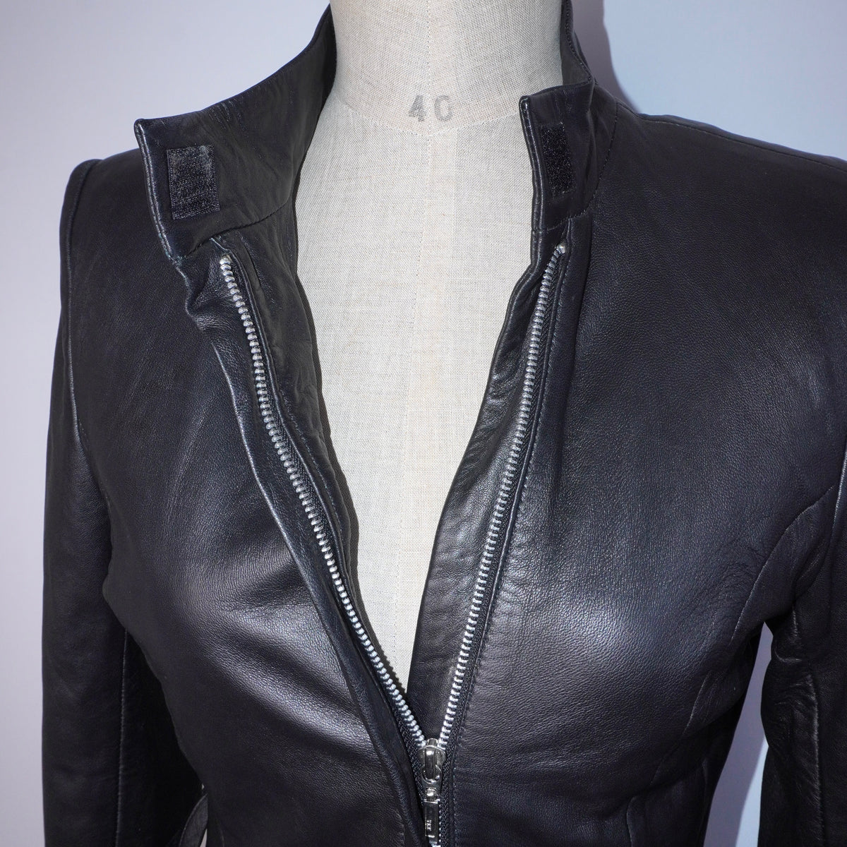 Genuine Leather Belted Jacket (S)