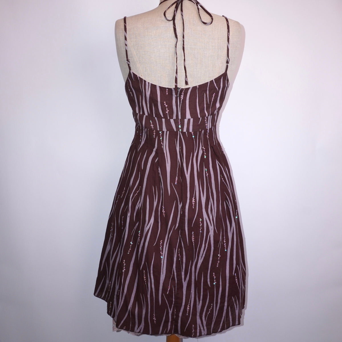 Zebra Print Sequin Dress (M)