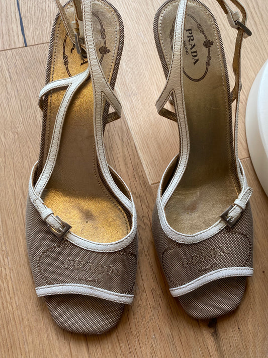 Beige Prada Heels (40)