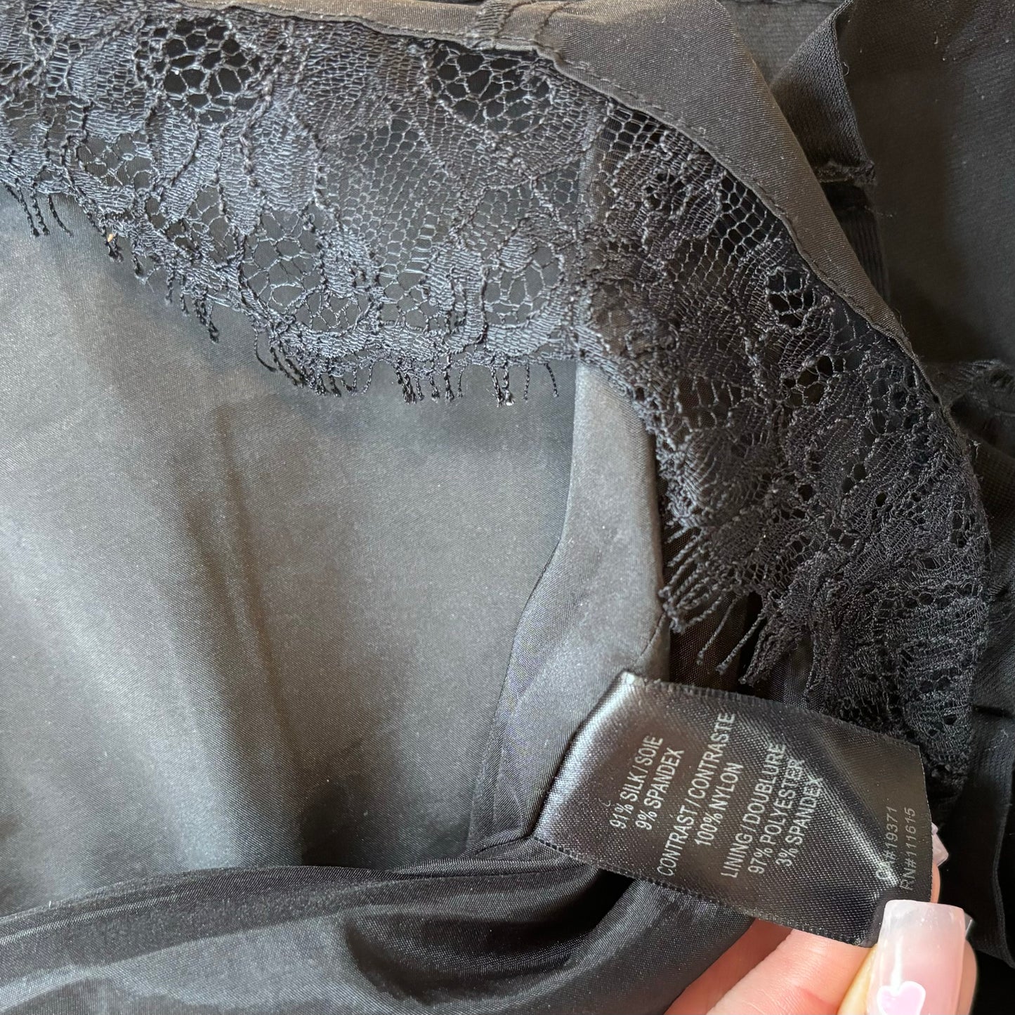 Silk pleated skirt (S)