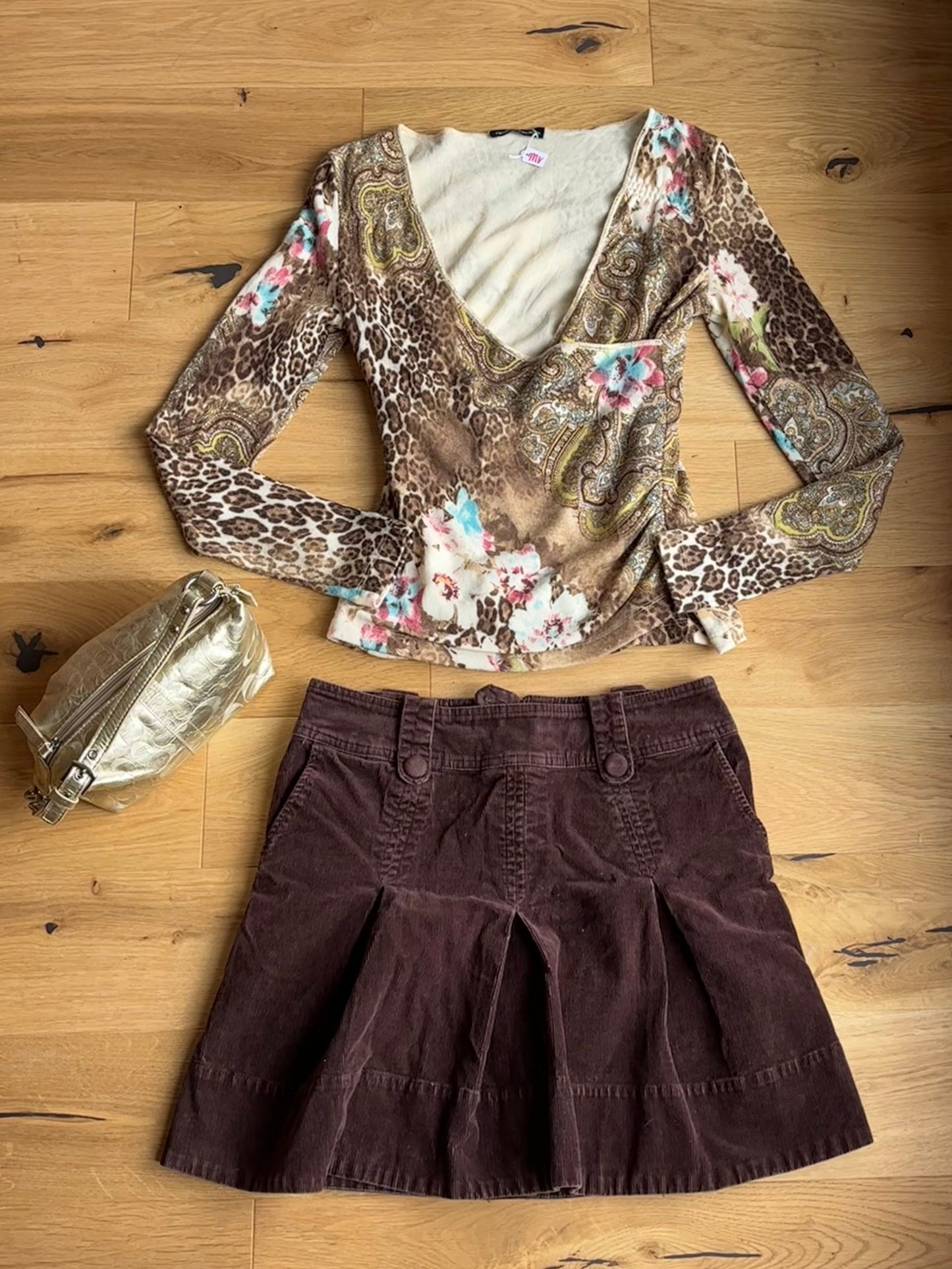 Brown Corduroy Skirt (S)