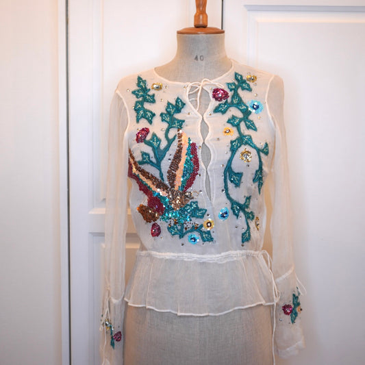 Silk Sequin Top (S)