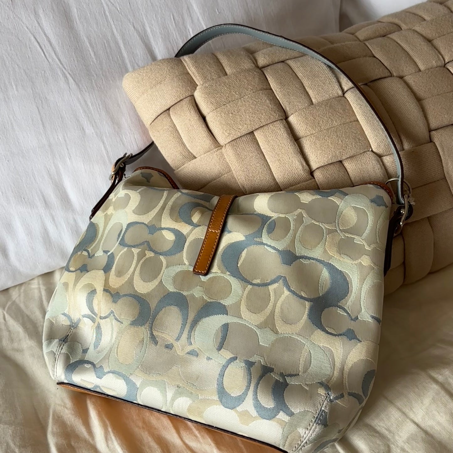 Coach Blue Monogram Purse