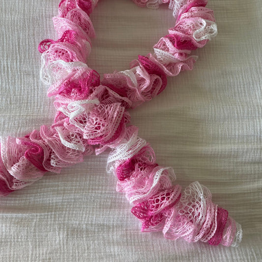 Pink Ruffle Scarf