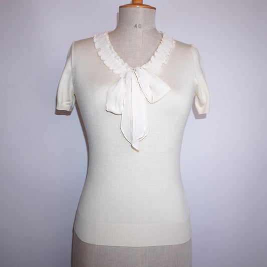 Creme Bow Top (M)