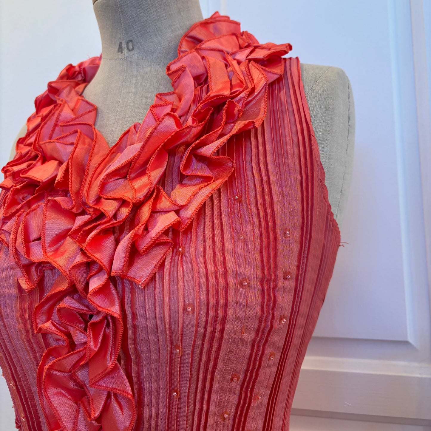 Ruffle Beaded Top (S)