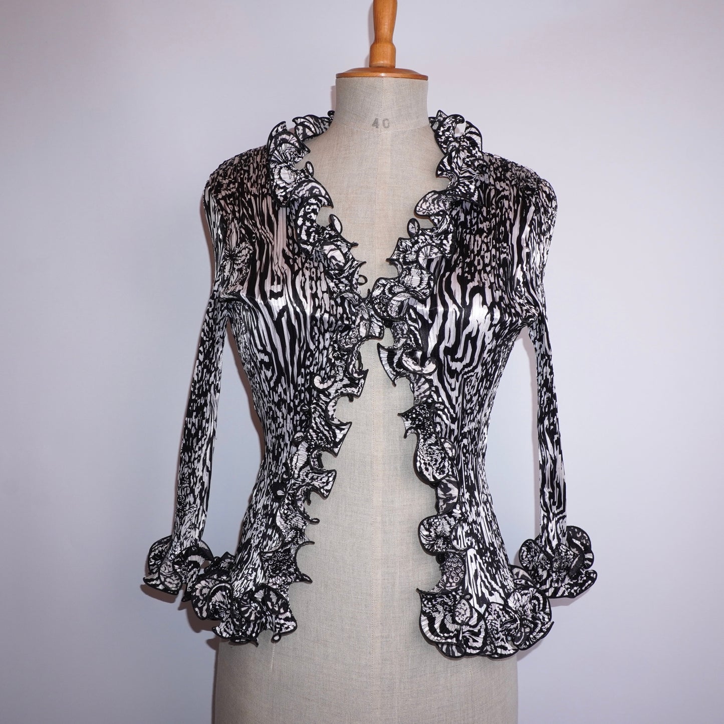 Pleated Ruffle Blouse (M)