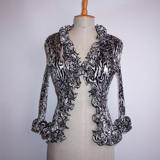 Pleated Ruffle Blouse (M)