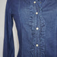 Denim Ruffle Blouse (M)