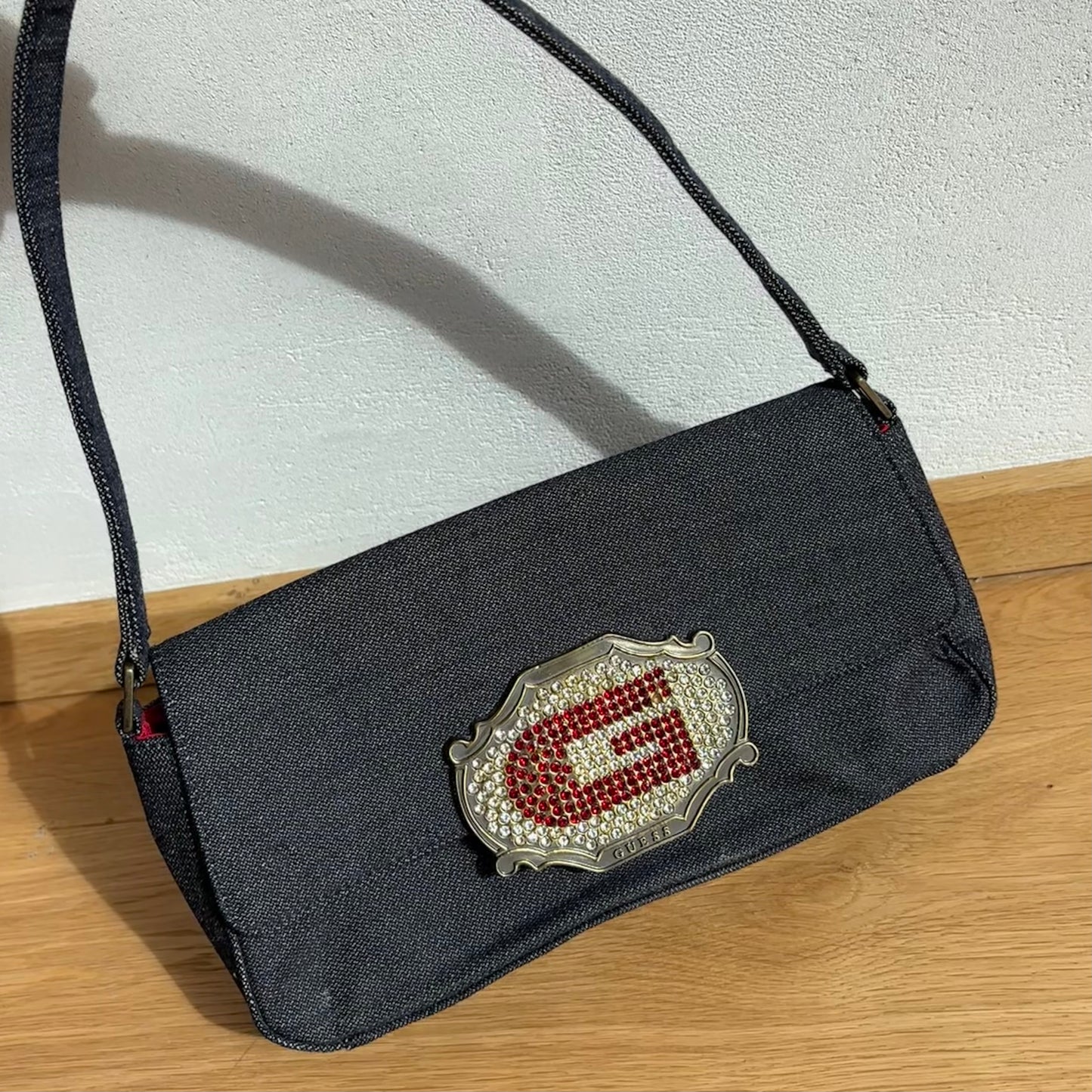 Guess Diamonte Denim Purse