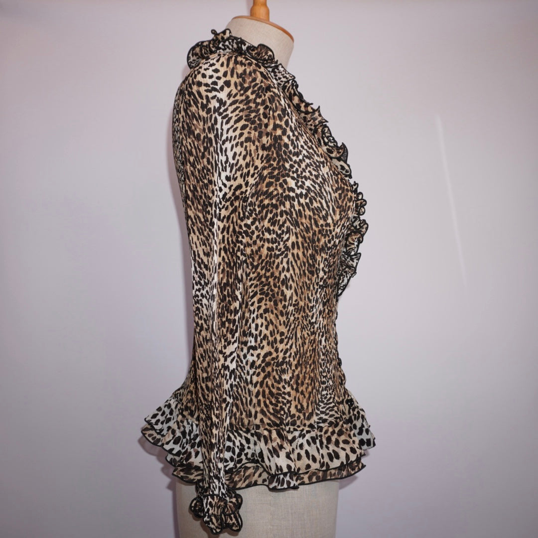 Pleated Ruffle Blouse (M)