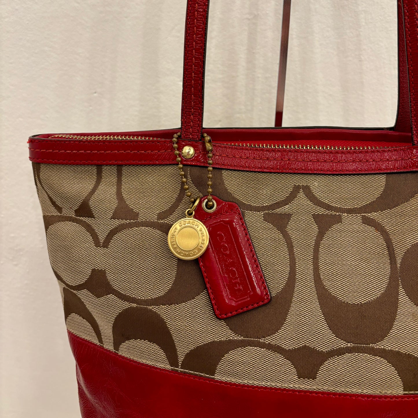 Coach Monogram Purse red