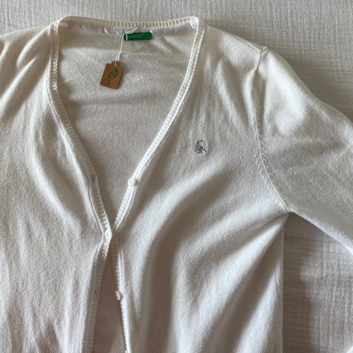 White Benetton Cardigan (S)