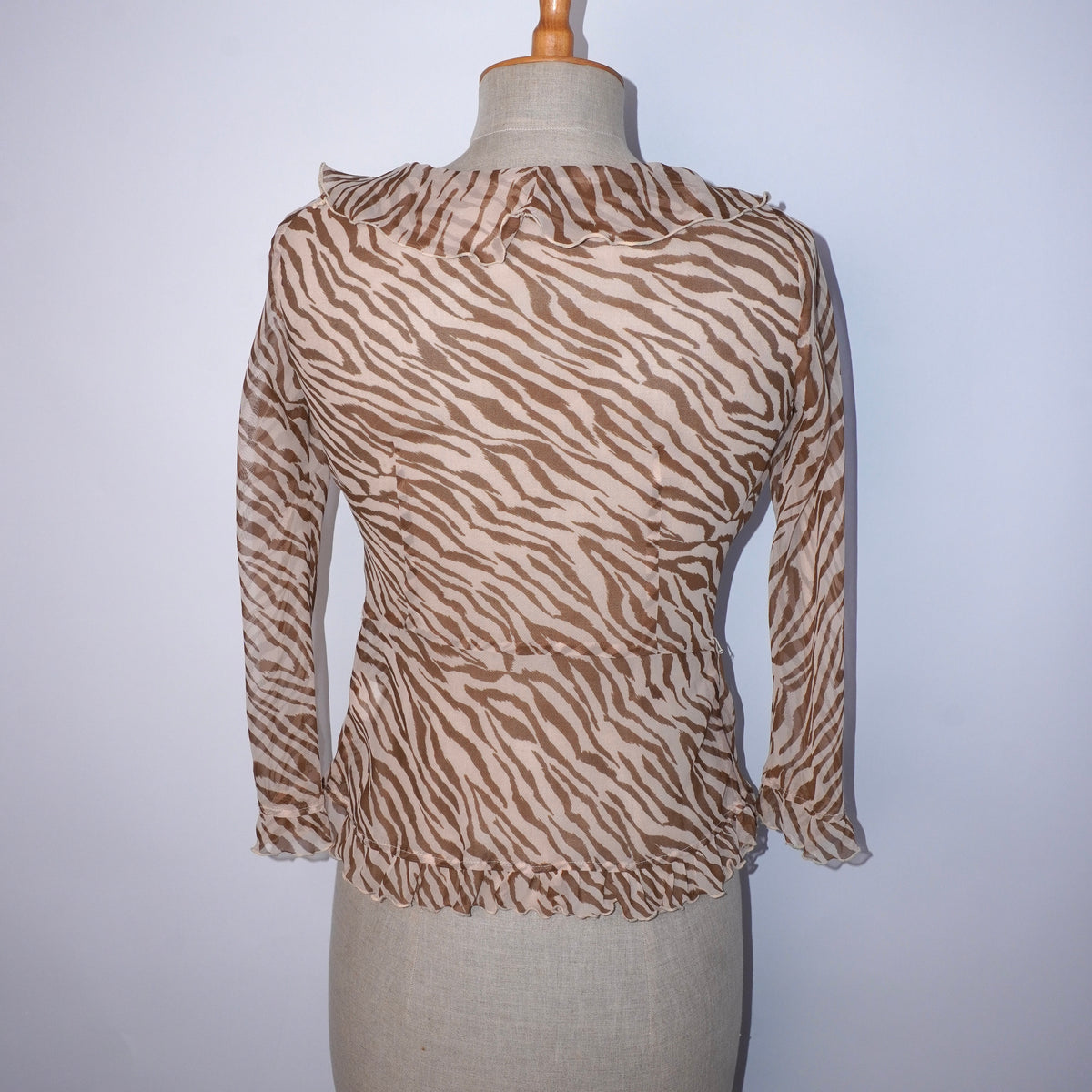 5 Zebra Ruffle Top (S)