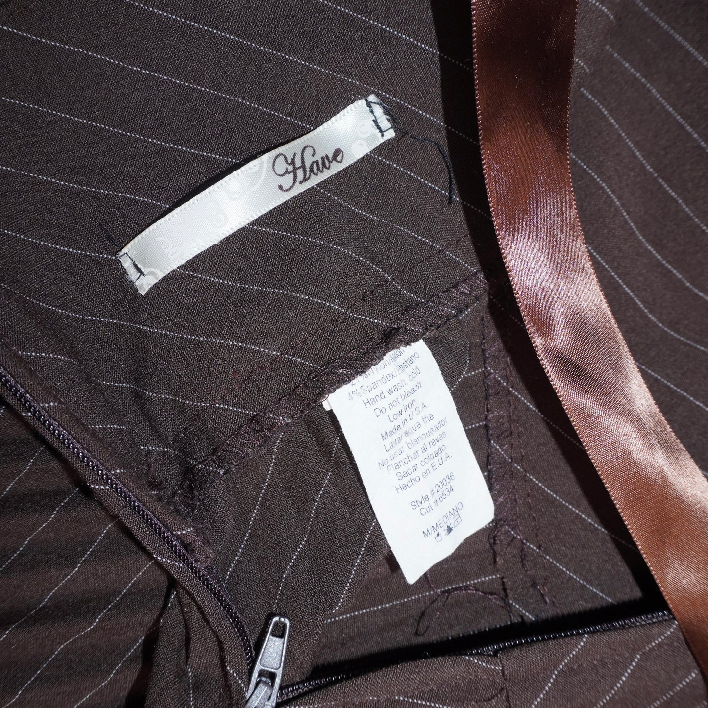 Pinstripe Pleated Skirt (M)