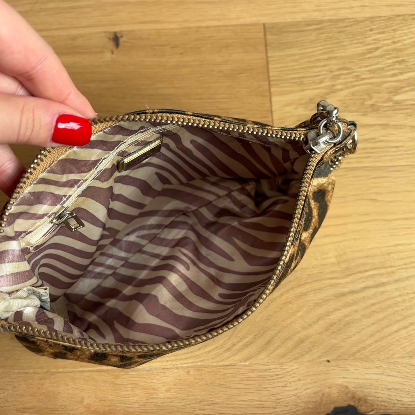 Guess Satin Leopard Purse