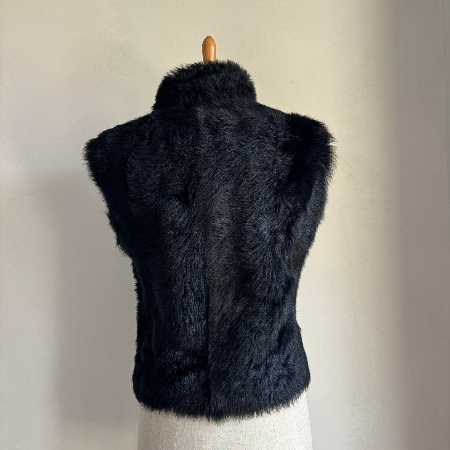 Black Fur Vest (XS)