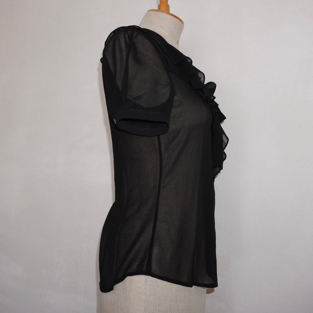 Sheer Ruffle Blouse (S)