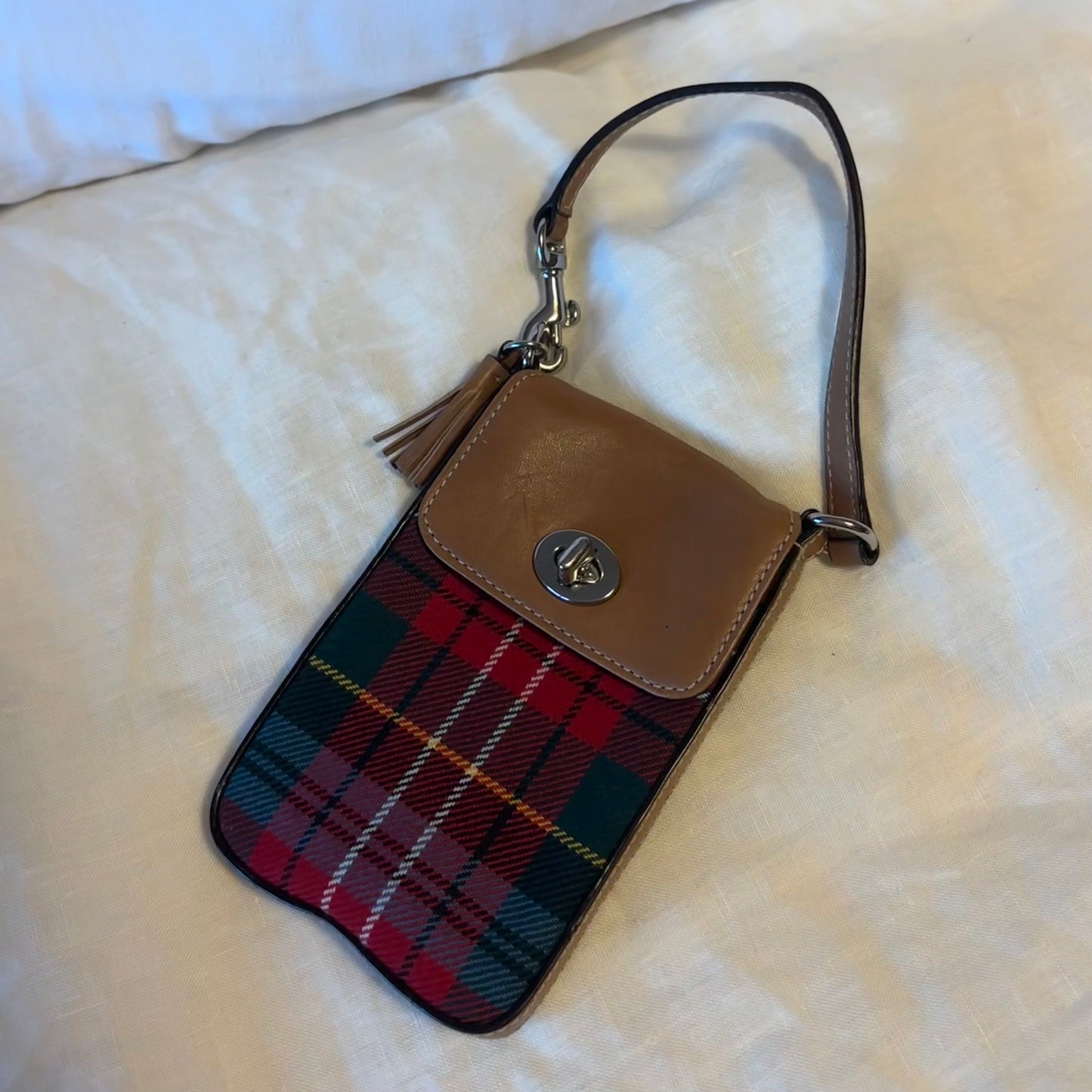 Coach Plaid Pouch