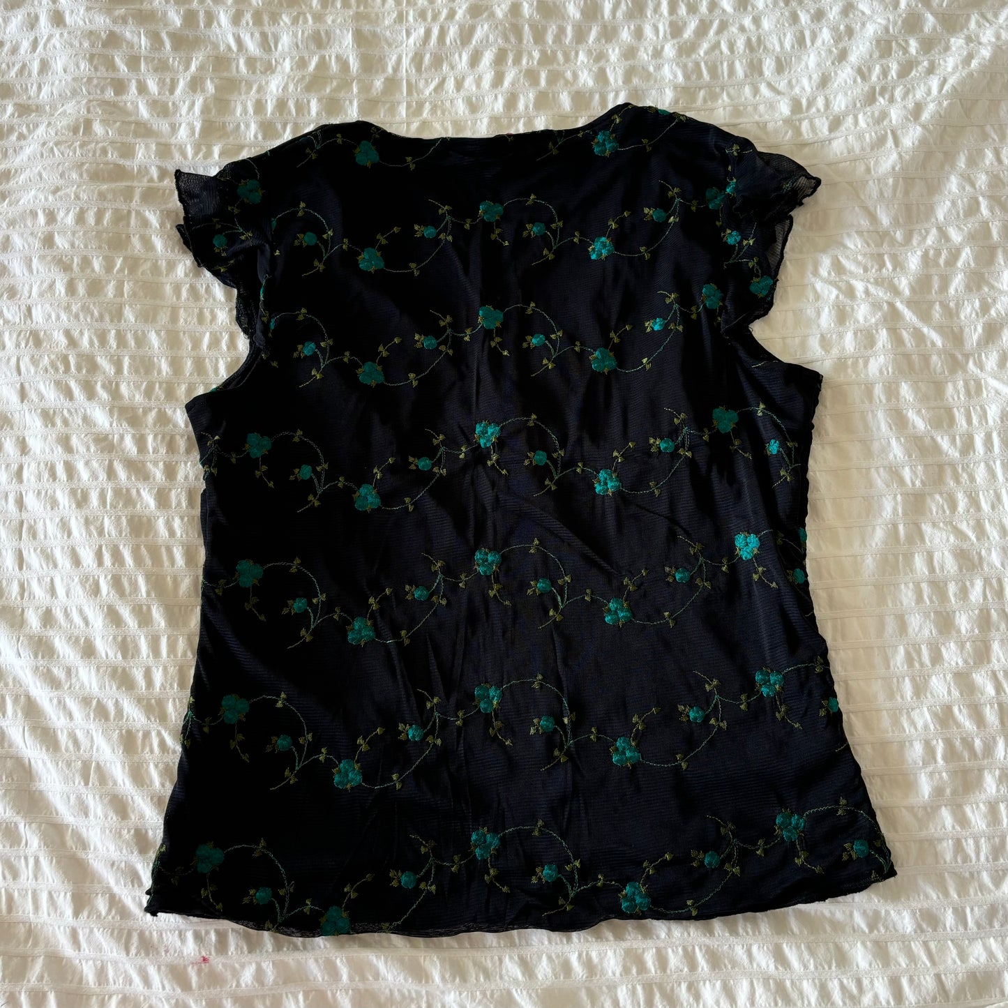 Black Floral Top (M/L)